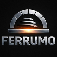 Ferrumo. Pizza oven powered by active steel. Logo
